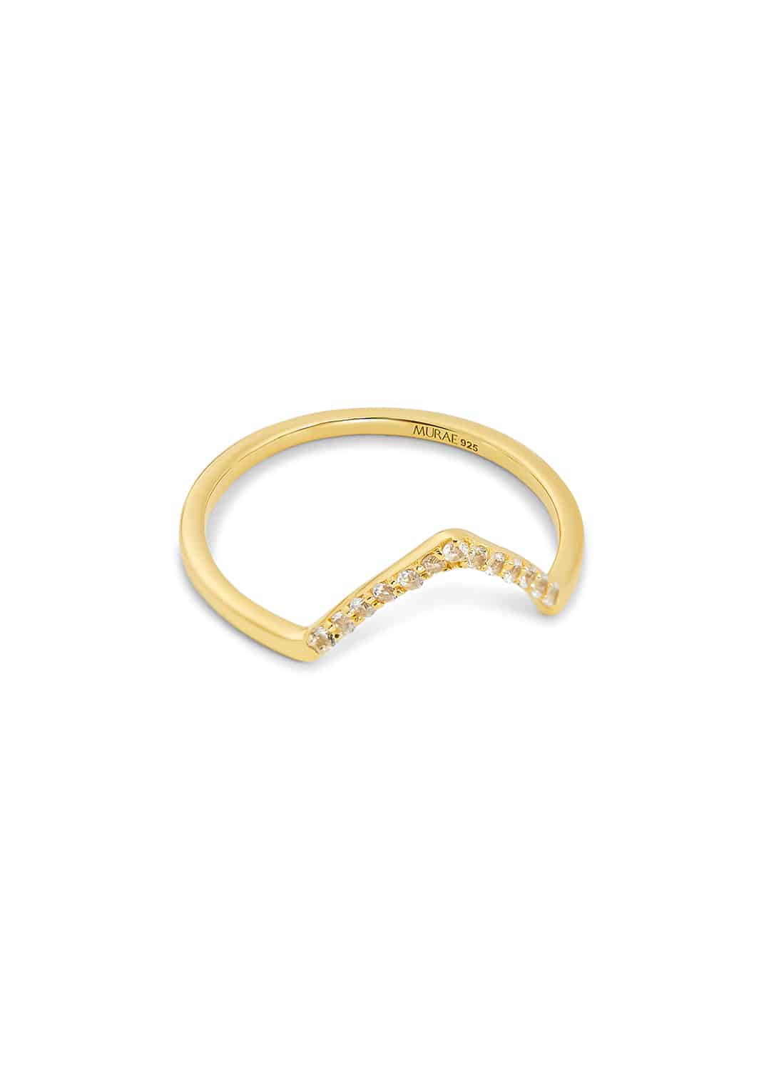 A yellow gold ring adorned with diamonds, from Kate Murnane Jewellery.